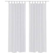 Genomskinlig vit gardin 140 x 175 cm 2-pack