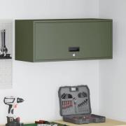 vidaXL Vägghylla för garage Olivgrön 80 x 33 x 35 cm