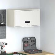 vidaXL Vägghylla för garage Vit 60 x 33 x 35 cm Pulverlackerad stål