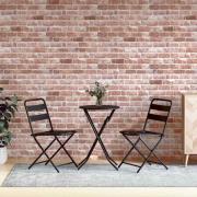 vidaXL Väggpaneler 3D 10 st brun 100x50 cm EPS