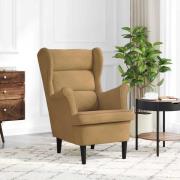 vidaXL Fåtölj brun sammet