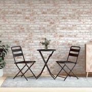 vidaXL Väggpaneler 3D 10 st röd och vit 100x50 cm EPS