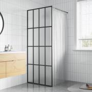 vidaXL Duschvägg till duschkabin härdat frostat glas 90x195 cm