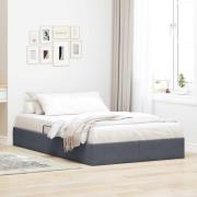 vidaXL Förvaringssäng med huvudgavel Mörkgrå 120 x 200 cm Sammet