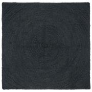 vidaXL Områdesmattor Fyrkantig Mörkgrå 160 x 160 cm Jute