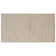 vidaXL Matta Naturlig och vit 100 x 200 cm Jute