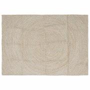 vidaXL Områdesmattor Rektangulär Naturlig och vit 120 x 170 cm Jute