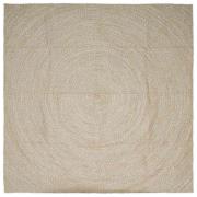 vidaXL Områdesmattor Naturlig och vit 240 x 240 cm Jute