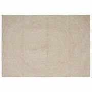 vidaXL Matta Naturlig och vit 240 x 340 cm Jute