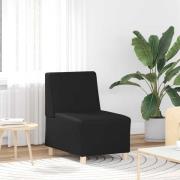 vidaXL | Modulsofa utan armstöd | Svart 55 x 74 x 82 cm Konstläder