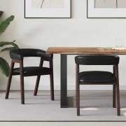 vidaXL Matstolar 2 pcs Ljusbrun 54 x 57 x 73 cm Massiv Gummiträ