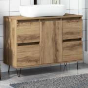 vidaXL Badrumsskåp artisan ek 80x33x60 cm konstruerat trä