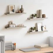 vidaXL Vägghyllor 4 st betonggrå 40x9x3 cm