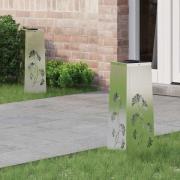 vidaXL Solar LED Stig Ljus 2 pcs Rostfritt stål Rostfritt stål