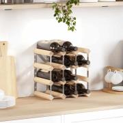 vidaXL Vinställ för 12 flaskor massiv furu