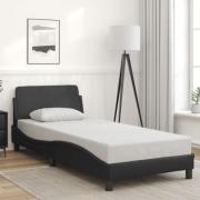 vidaXL Bed Frame "Dover" Black 90x190 cm Faux Leather
