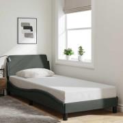 vidaXL Bed Frame "Dover" Dark Grey 90x200 cm Fabric