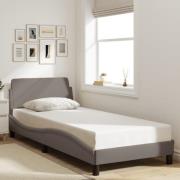 vidaXL Bed Frame with Headboard "Dover" Taupe 80x200 cm Fabric
