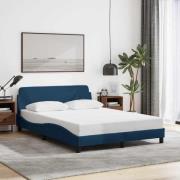 vidaXL Bed Frame with Headboard "Dover" Blue 120x200 cm Fabric