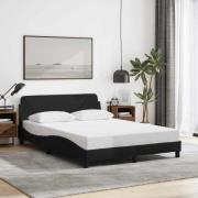 vidaXL Bed Frame "Dover" Black 140x200 cm Fabric