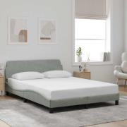 vidaXL Bed Frame "Dover" Light Grey 120x200 cm Velvet
