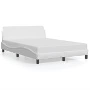 vidaXL Bed Frame "Dover" White 140x200 cm Faux Leather