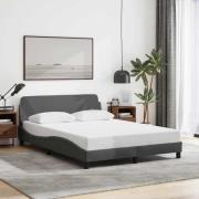 vidaXL Bed Frame "Dover" Dark Grey 140x200 cm Fabric