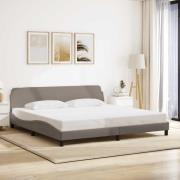 vidaXL Bed Frame "Dover" Taupe 200x200 cm Fabric