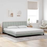 vidaXL Bed Frame without Mattress "Hanko" Light Grey 200x200 cm Velvet