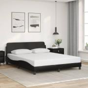 vidaXL Bed Frame "Dover" Black 160x200 cm Faux Leather