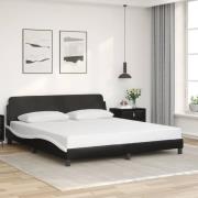vidaXL Bed Frame "Dover" Black&White 180x200 cm Faux Leather