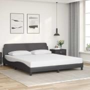 vidaXL Bed Frame "Dover" Grey 180x200 cm Faux Leather