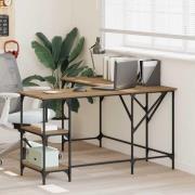 vidaXL Skrivbord Artisan Ek 139 x 139 x 75 cm Konstruerat trä