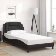vidaXL Bed Frame "Viana" without Mattress Black 100x200 cm Faux Leathe...
