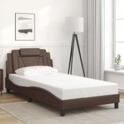 vidaXL Bed Frame "Viana" without Mattress Brown 100x200 cm Faux Leathe...
