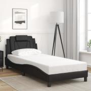 vidaXL Bed Frame "Viana" without Mattress Black 90x200 cm Faux Leather