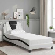 vidaXL Bed Frame "Viana" without Mattress White and Black 90x190 cm Fa...