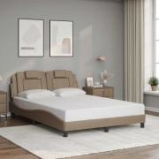 vidaXL Bed Frame "Viana" without Mattress Cappuccino 120x200 cm Faux L...