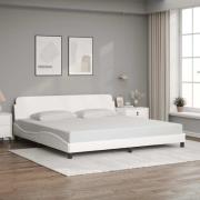 vidaXL Bed Frame "Dover" White 200x200 cm Faux Leather