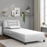 vidaXL Bed Frame without Mattress "Hvar" White 90x190 cm Faux Leather