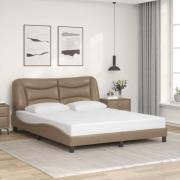 vidaXL Bed Frame without Mattress "Hvar" Cappuccino 160x200 cm Faux Le...