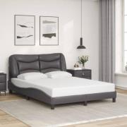 vidaXL Bed Frame without Mattress "Hvar" Grey 140x190 cm Faux Leather