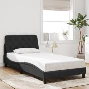 vidaXL Bed Frame without Mattress Black 100x200 cm Velvet