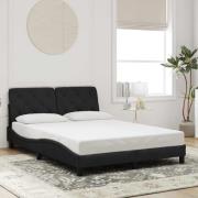 vidaXL Bed Frame without Mattress Black 120x200 cm Velvet