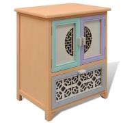 vidaXL Sidokabinett Flerfärgsdesign 46 x 34 x 55,5 cm Paulownia trä