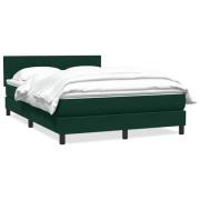 vidaXL Ramsäng med madrass mörkgrön 160x220 cm sammet