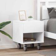 vidaXL Sängbord 2 pcs Vit 40,5 x 40 x 48 cm Konstruerat trä