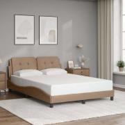 vidaXL Bed Frame without Mattress "Zadar" Cappuccino 120x200 cm Faux L...