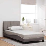 vidaXL Bed Frame without Mattress "Hanko" Taupe 100x200 cm Fabric