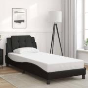 vidaXL Bed Frame without Mattress "Zadar" Black 90x200 cm Faux Leather